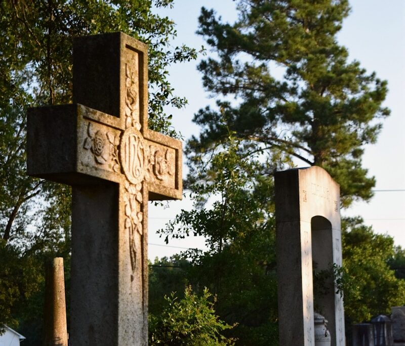 brown wooden cross with cross